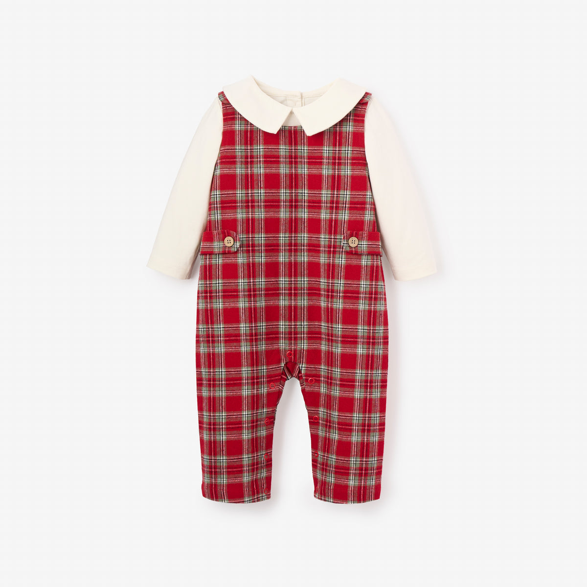 12-18M Christmas Red Plaid Jon Jon