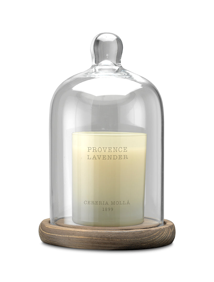 Scent Tester Display with Glass Dome & Wooden Base