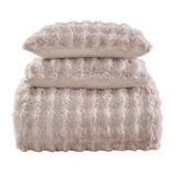 Cottontail Faux Fur Comforter Set, Full/Queen, Cream, 3PC