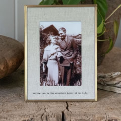 Loving You - Brass Linen Frame