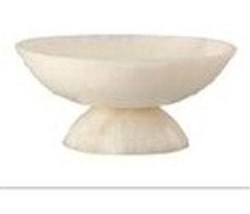 White Resin Bowl Dia 17.7"