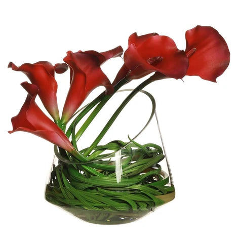 11Hx9Wx13"L CALLA LILY/GRASS