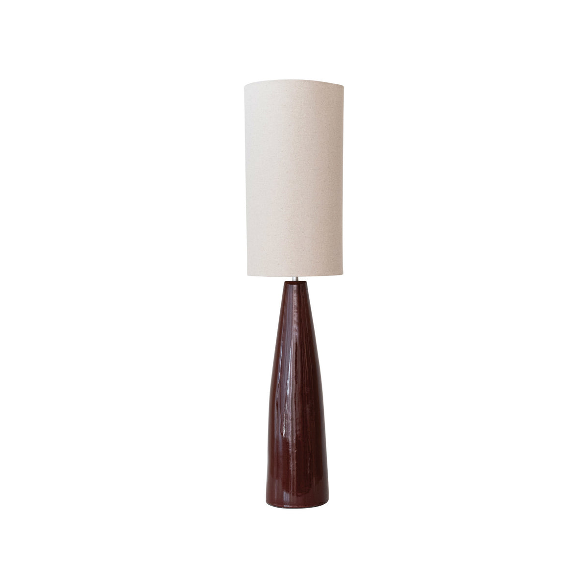 Ceramic Floor Lamp w/ Linen Shade(Each One Will Vary) Available Within 3-5 Weeks