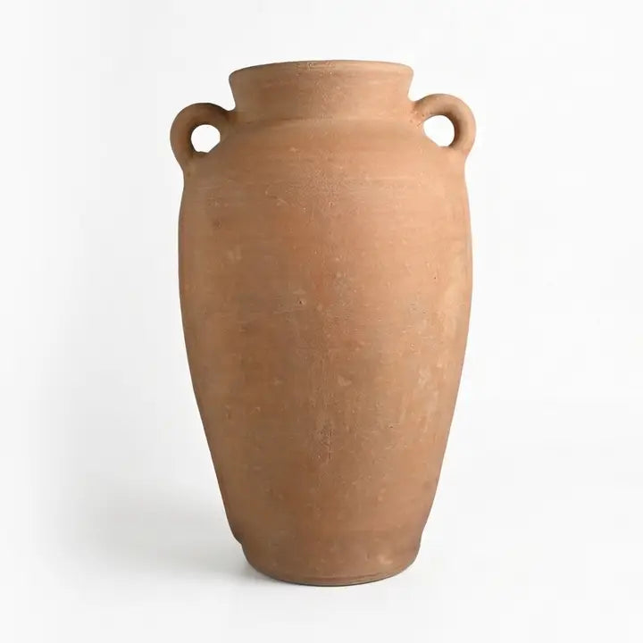 Terracotta Vase Natural H 16.3" & Dia 8.5"- ST - Natural