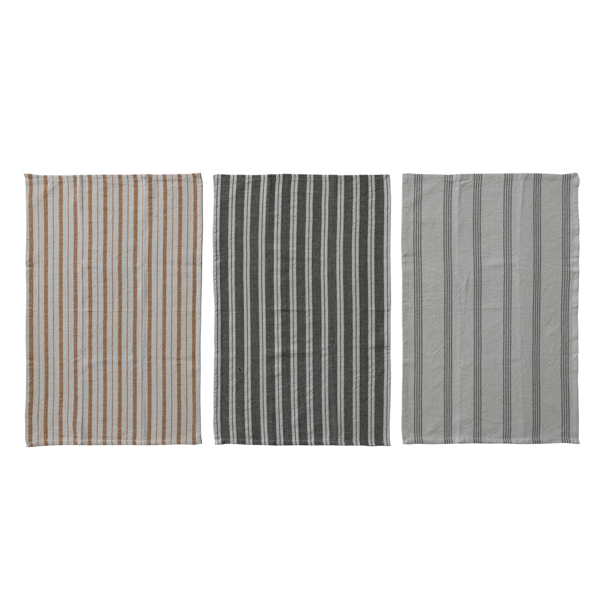 Woven Cotton Slub Tea Towelwith Stripes,3 Styles Backordered