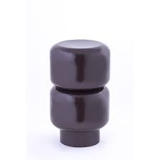 Iron Stool Round with Base - Brown