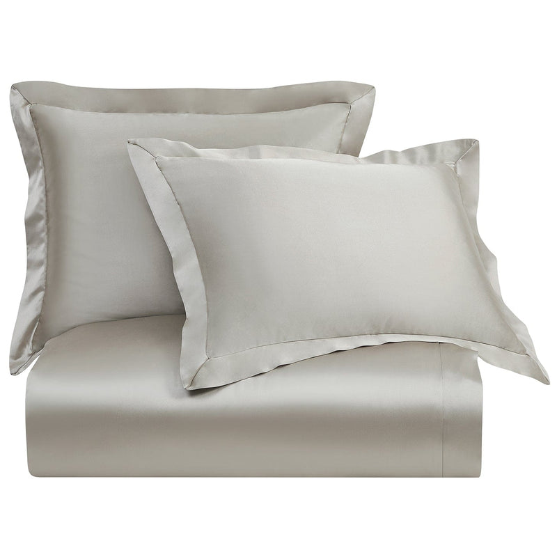 High Shine Satin Duvet Cover Set, Full/Queen, Champagne, 3PC Champagne, Duvet Cover Set, Full/Queen