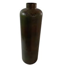 Large Iron Green Patina Vase H 30.7" & Dia 9.7"- ST - GREEN PATINA