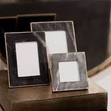 Picture Frame Small: Fits 3.5"X3.5" Photo BLACK/BRASS - BLACK