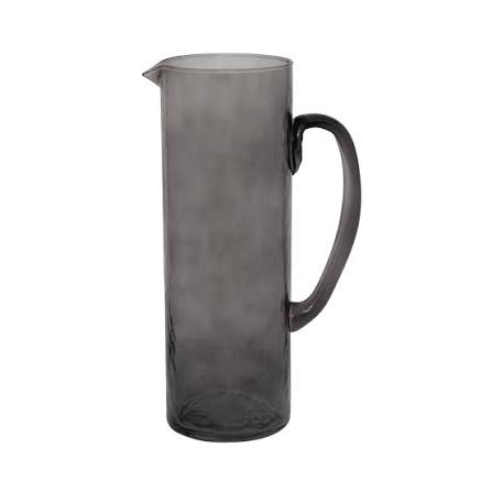 Jug Recycled Glass Ebony- ST - Dark grey