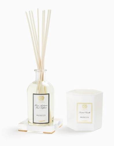 Prosecco Lucite HA Gift Set w/250ml, 9oz Candle a