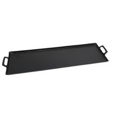Black Alum. Tray with Handles 10x34" - Black