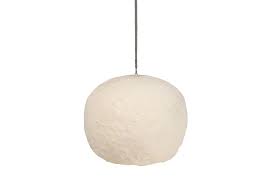 Paper Mache Small Pendant - Off-White