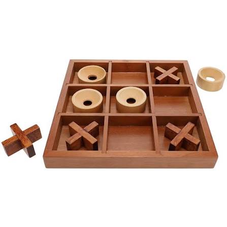 Tic Tac Toe Game Walnut Wood - Stag & HC