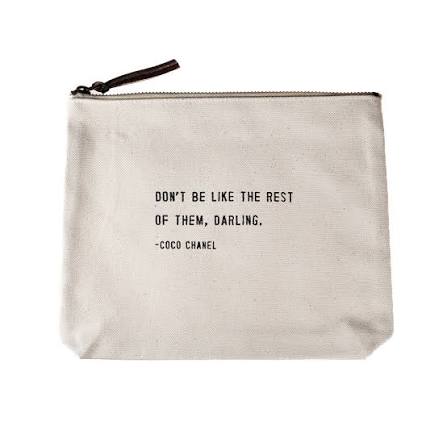 Don't Be Like The Rest Of Them (Coco Chanel) Canvas Zip Bag