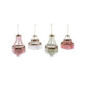 3-3/4"H-6-1/4"HMetal & Plastic Chandelier Ornament,4 Styles