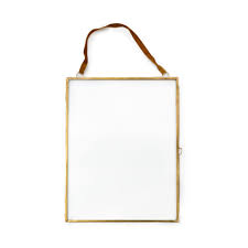 Vertical Brass Hanging Frame 14.25" 19"