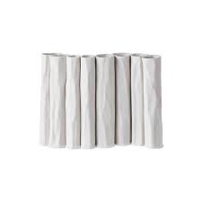 Ceramic Vase White Dia 10.5" - White