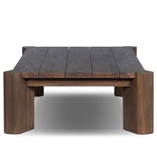 Soho Outdoor Coffee Table Stained Saddle Brown