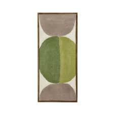 Wooly Mixed of Colors Canvas with Mango Wood Frame - Multi