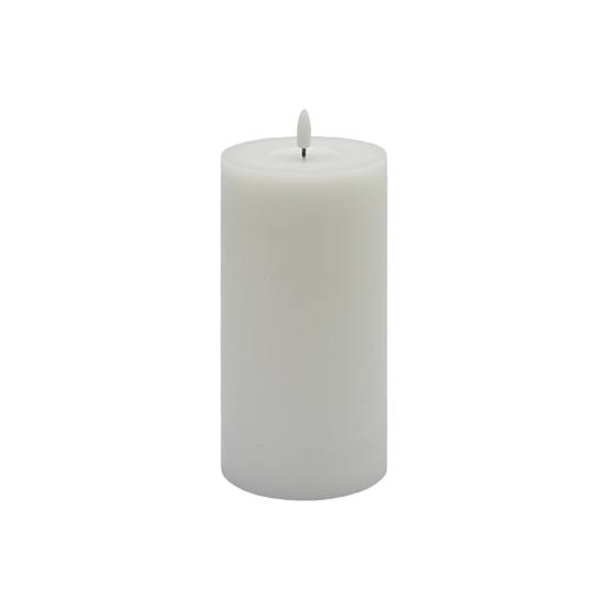 Large White Flameless Pillar Candle