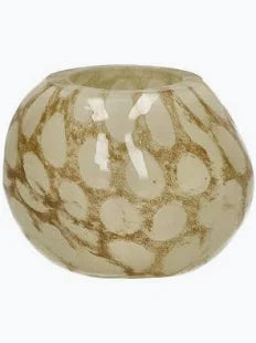 Camou Glass Vase Brown Dia 4"