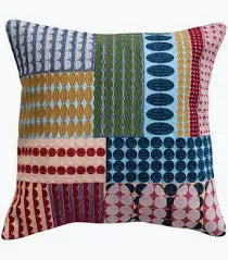 18"Square Woven Fabric Indoor/Outdoor Pillow