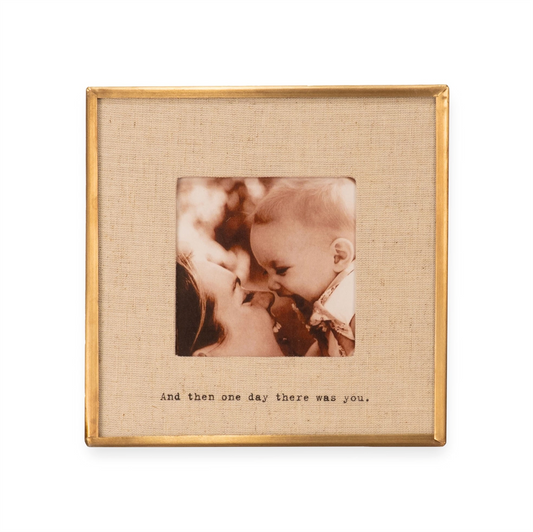 And Then One Day Brass Linen Frame