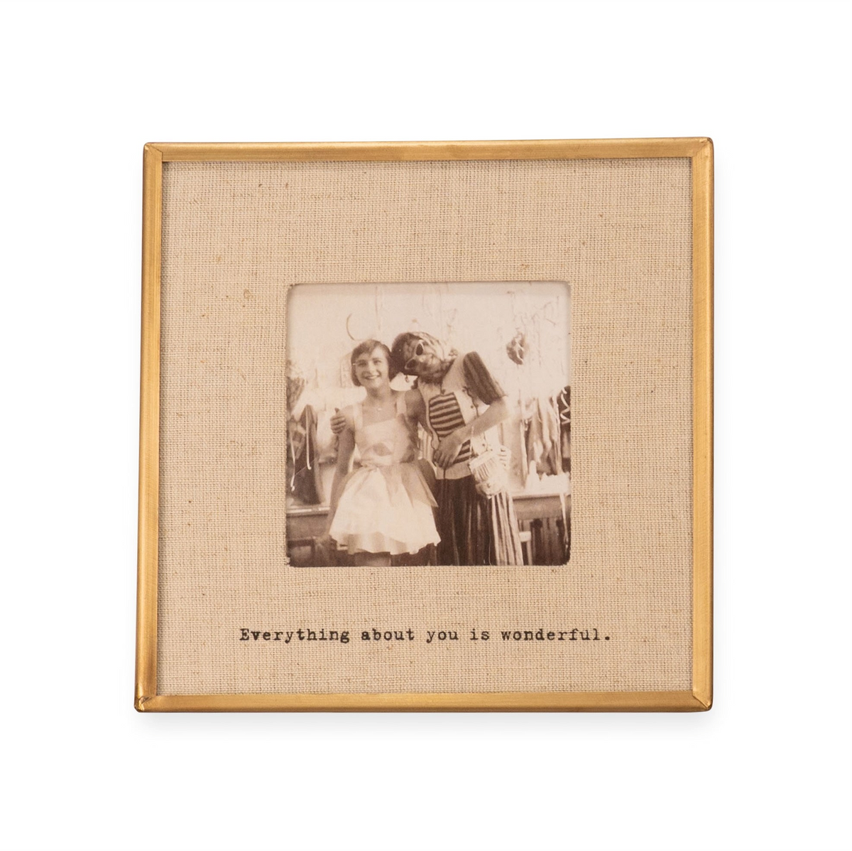 Everything About You Brass Linen Frame