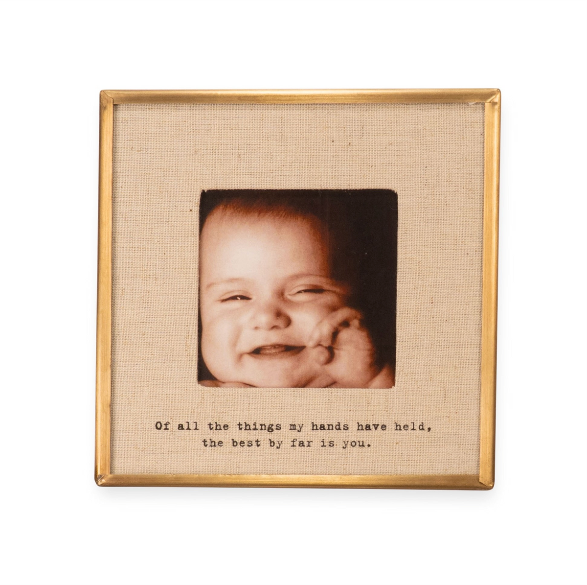 Of All The Things Brass Linen Frame