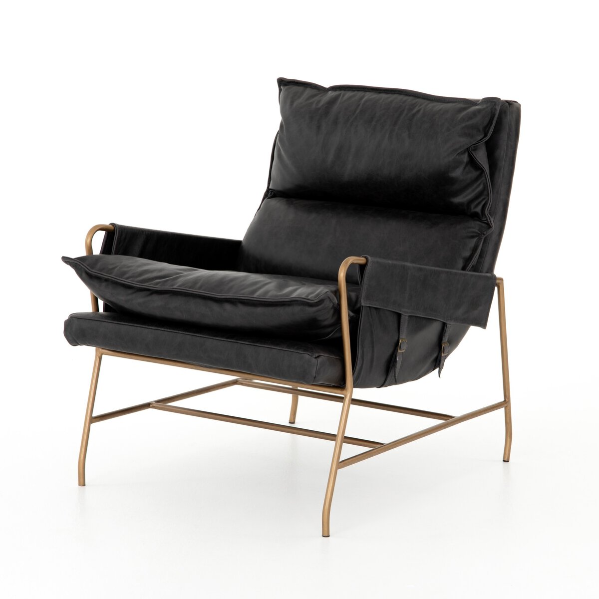 Taryn Chair - Sonoma Black - Aged Brass