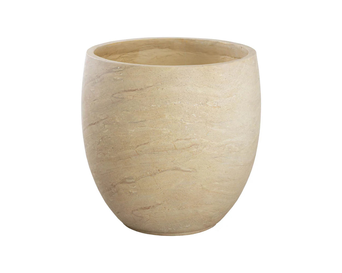 Aster Planter - Large - Travertine Look