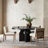 Allandale Round Dining Table - Reclaimed Black Elm