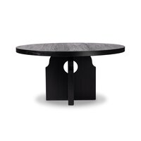 Allandale Round Dining Table - Reclaimed Black Elm