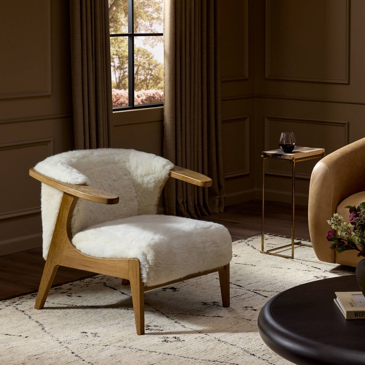 Fabian Chair - Cream Shearling