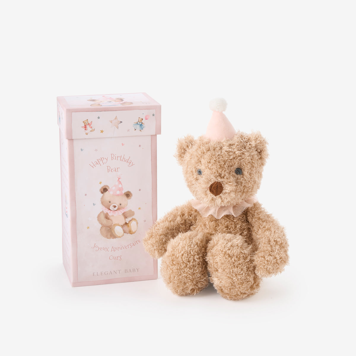 O/S Pink Birthday Bear in gift box