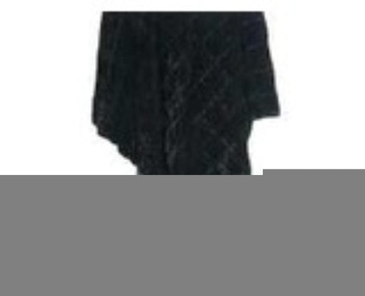 Stella Faux Silk Velvet Double Box Stitch Throw, 50" x 60", Black, 1PC Black, Throw