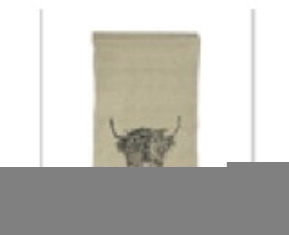 Linen Table Runner- Long - Highland Cow