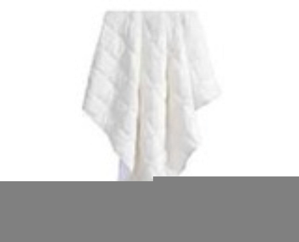 Stella Faux Silk Velvet Double Box Stitch Throw, 50" x 60", Stone, 1PC Stone, Throw