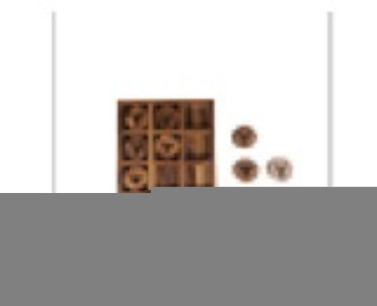 Tic Tac Toe Game Walnut Wood - Stag & HC