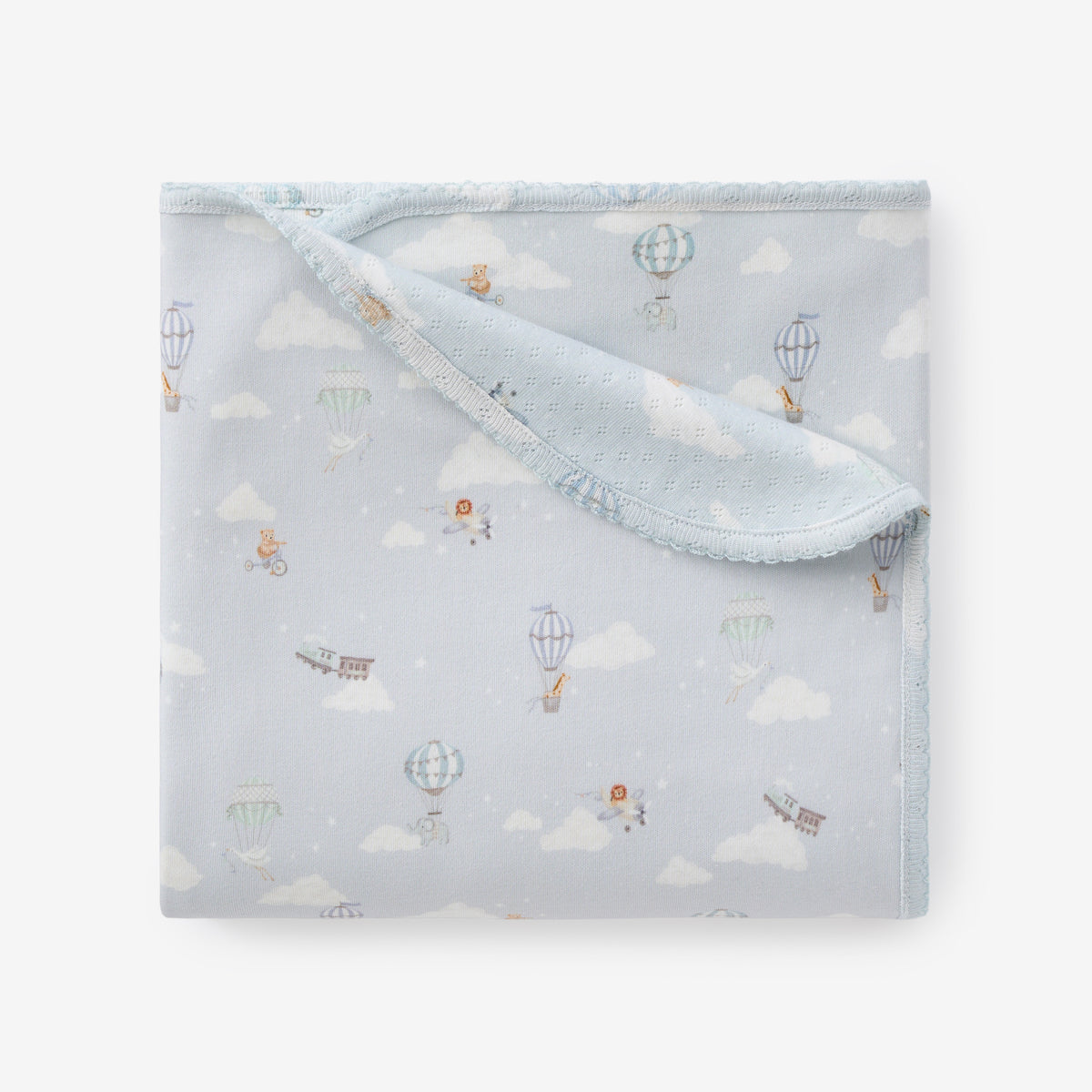 30X40 Dreamscape Organic Cotton Pointelle & Interlock Reversible Blanket