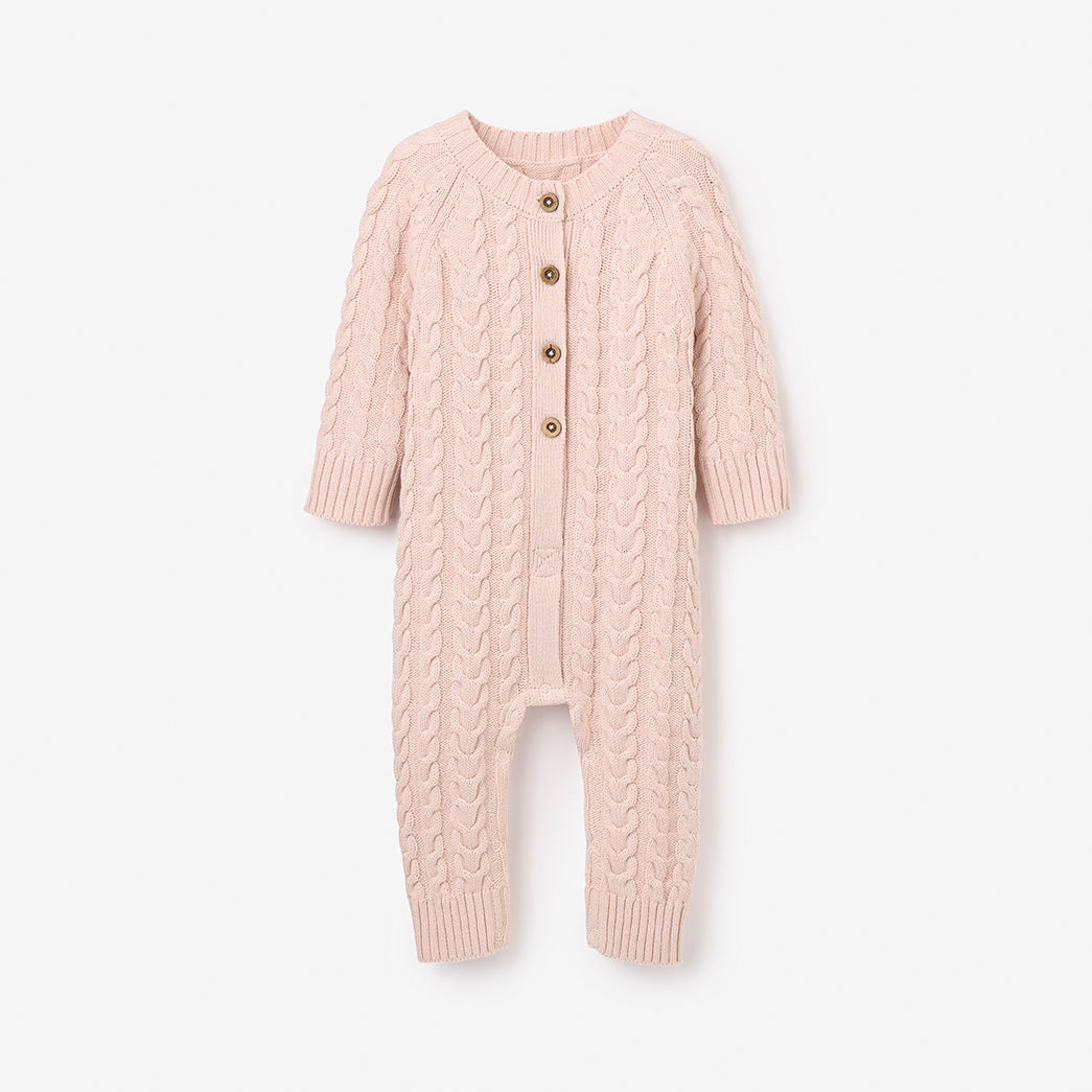 3-6M Blush Horseshoe Cable Jumpsuit