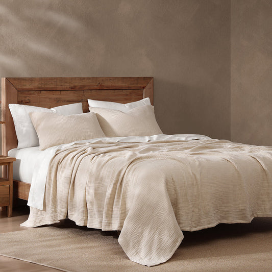 Cotton Voile Blanket Set, King/Cal King, Sable, 3PC Sable, Blanket Set, King/Cal King