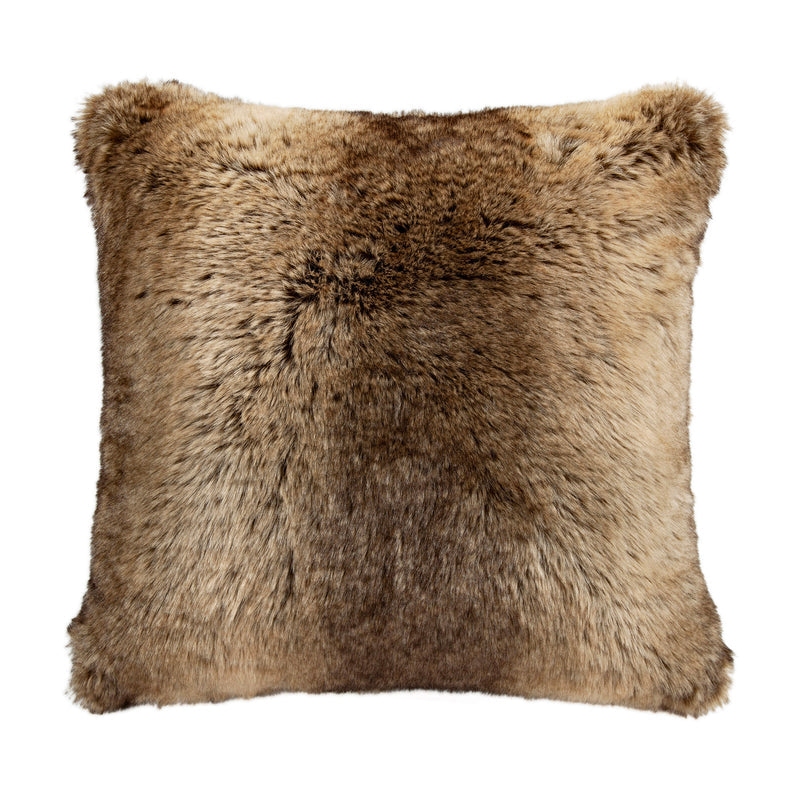 Faux Wolf Fur Oversized Throw Pillow, 22" x 22", 1PC Throw Pillows