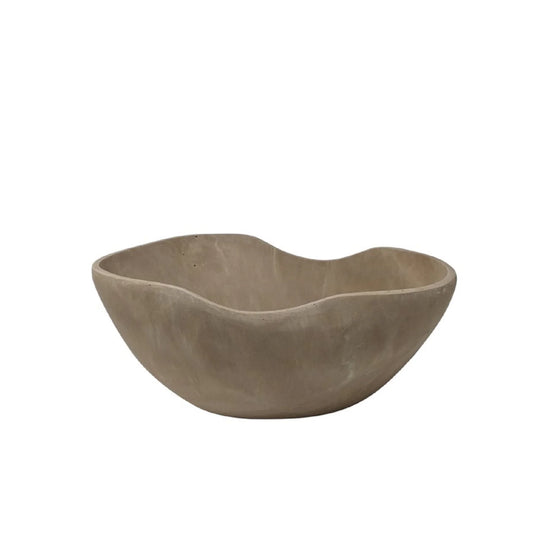 Small Fruits Bowl Beige Resin Dia 13.3" - Beige