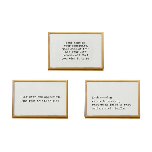 Frame with Easel and Saying,3 Styles