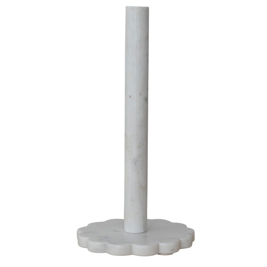 Marble Scalloped Paper Towel Holder,White Backordered