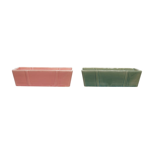 Stoneware Vintage Reproduction Dish, 2 Colors(Each Will Vary)