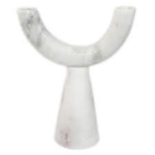 White Marble Taper Candle Holder