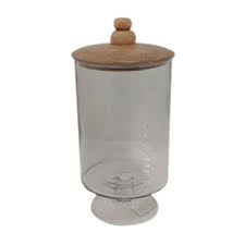 Wood & Glass Jar - NATURAL